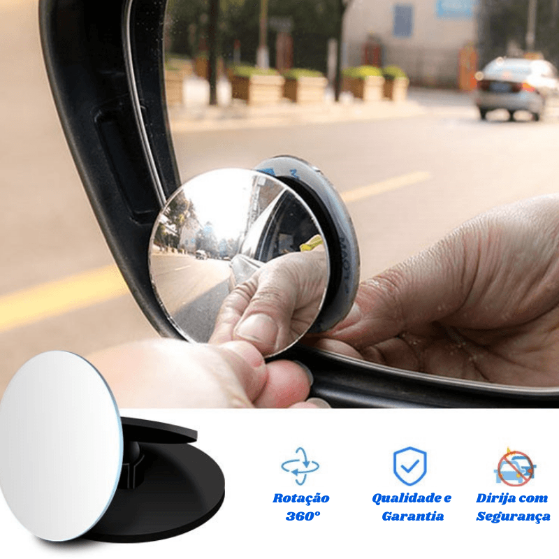 Espelho de ponto cego do carro 360 graus ajustável grande angular lateral  espelhos retrovisores para estacionamento