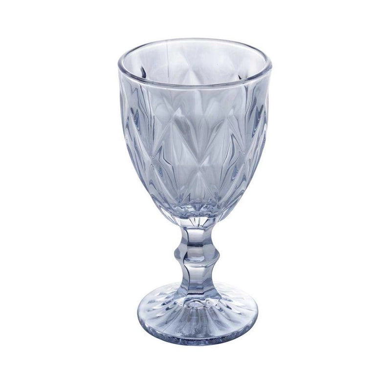 Jogo 4 Taças De Vidro Diamond Blue 325ml