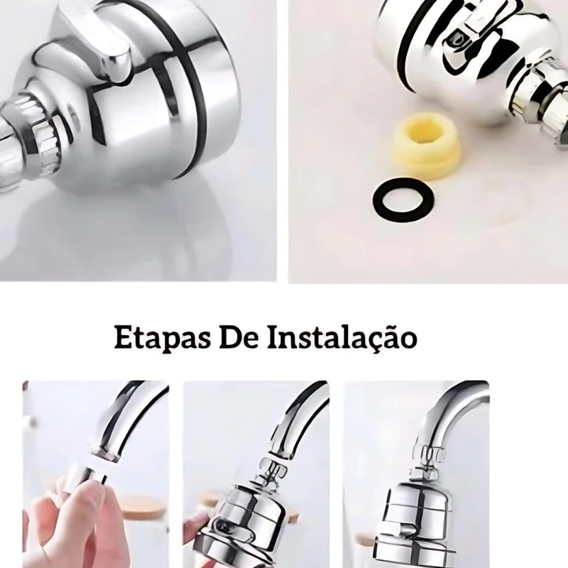 Bico Arejador  Articulado Para Torneiras 360 Inox
