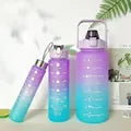 Kit 3 em 1 Garrafas motivacionais fitness academia 300ml 900ml 2 litros