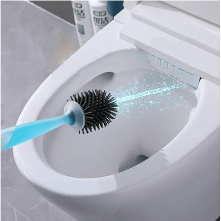 Escova Sanitária de Silicone com Dispenser