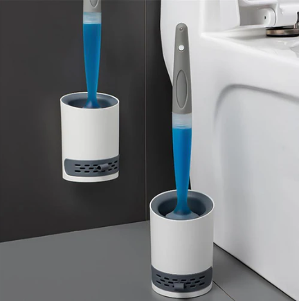 Escova Sanitária de Silicone com Dispenser