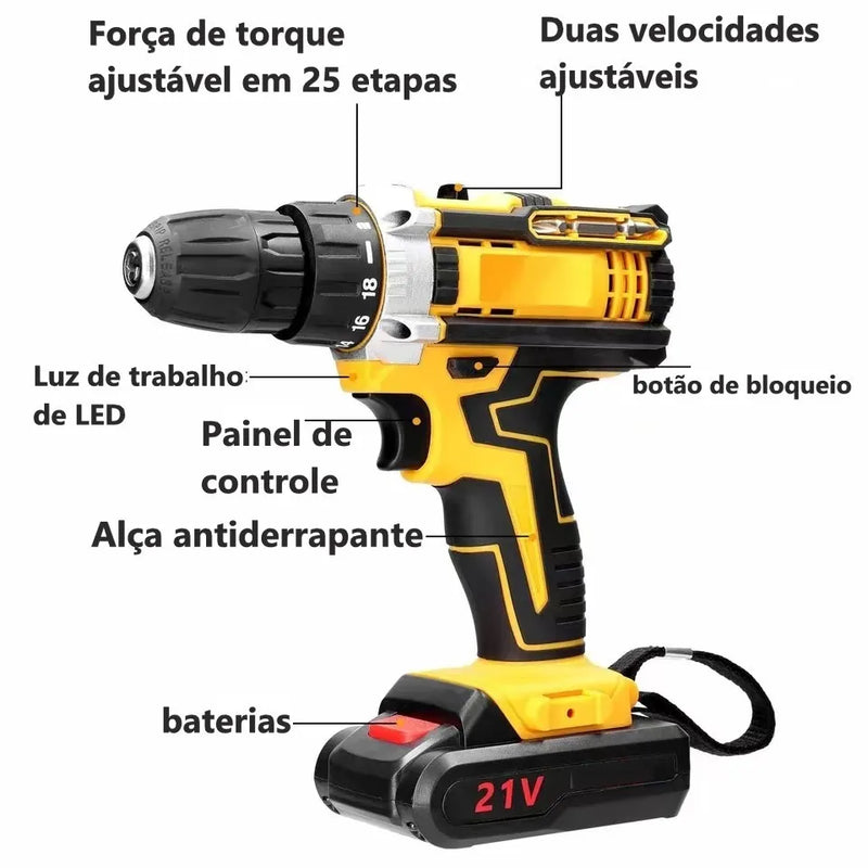 Parafusadeira elétrica 21v