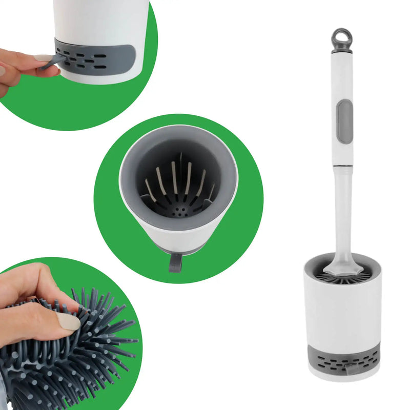 Escova Sanitária de Silicone com Dispenser