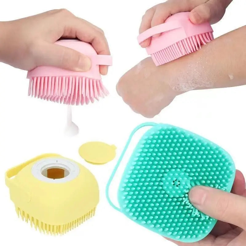 Esponja De Silicone Para Banho Com Dispenser