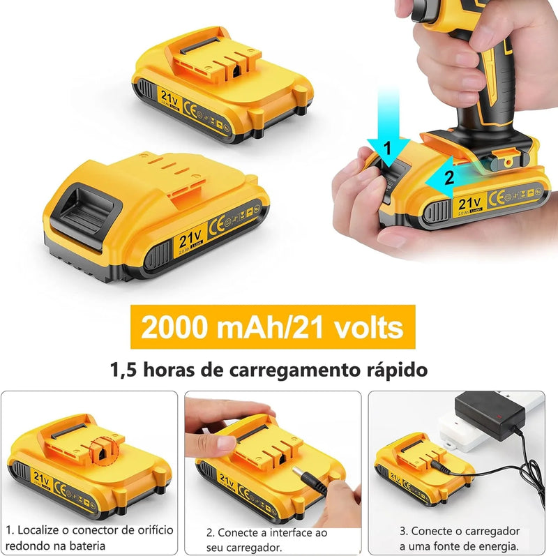 Parafusadeira elétrica 21v