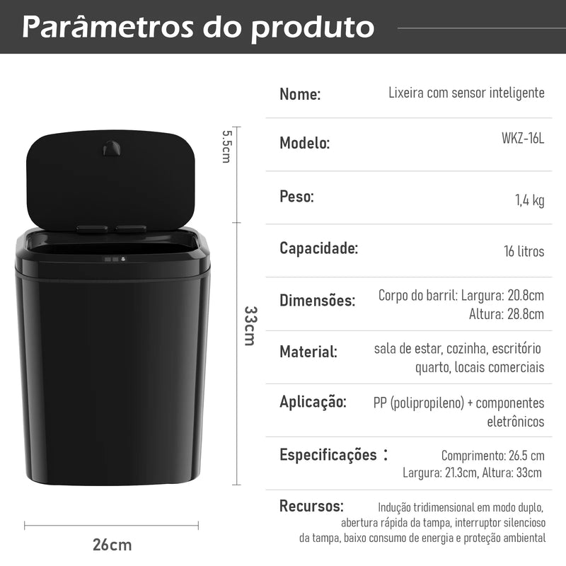 Lixeira com Sensor Automático